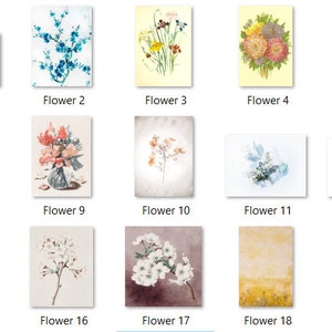 Printable Flowers Gallery Wall Art SET