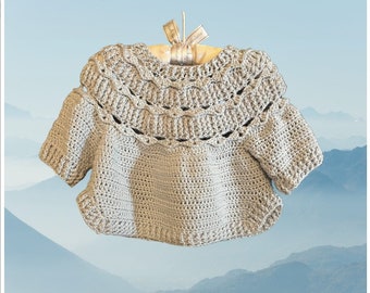 Long sleeve baby sweater or cover-up
