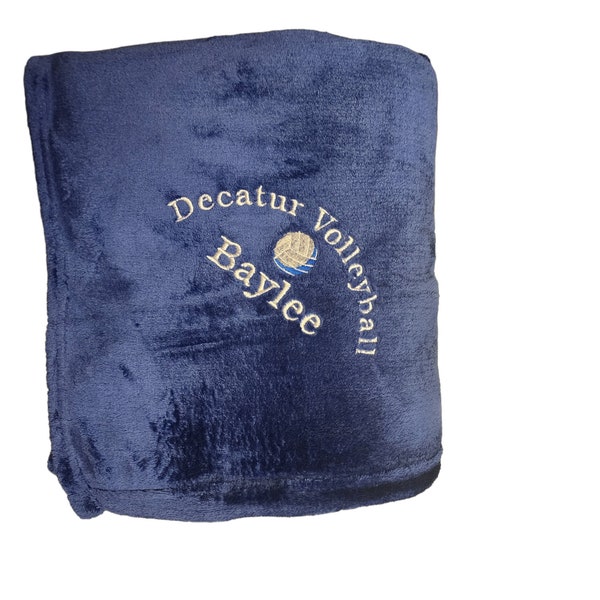 Embroidered Plush Blanket Etsy