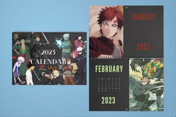 2023 Anime Desk / Wall Calendar - Etsy