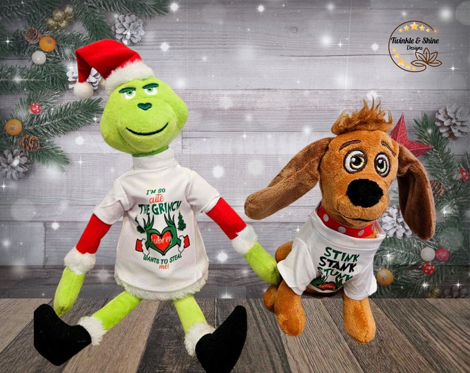Personalized Grinch Plush Personalized Max Plush From Grinch Stocking