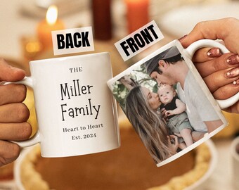 Personalized New Parents Photo Mug Gift,New Daddy and New Mommy Custom Coffee Cup,Mother's Day and Baby Shower Gift