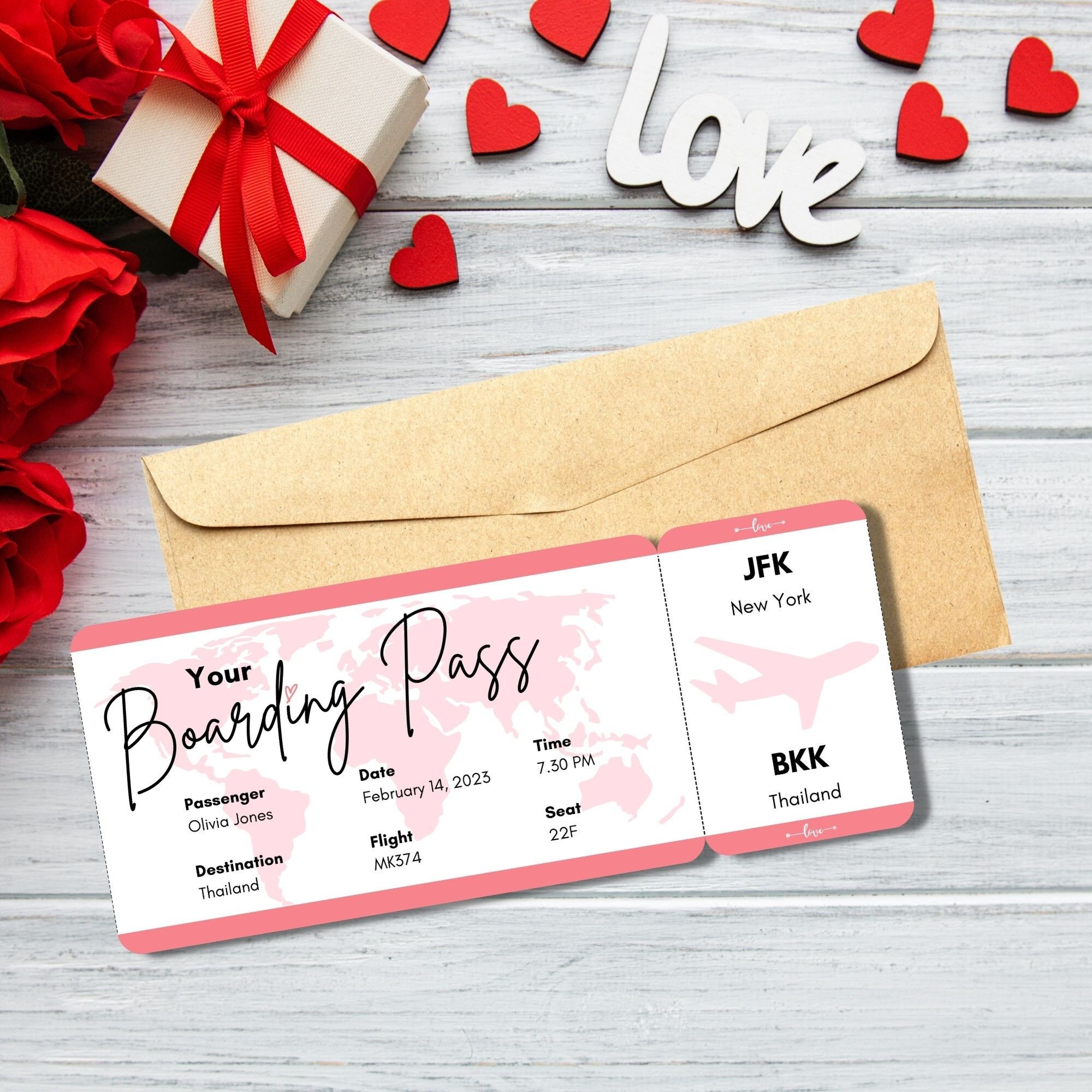 Flight Ticket Template Boarding Pass Printable Personalized Airline Flight Ticket Template Boarding Pass Printable Personalized Airline