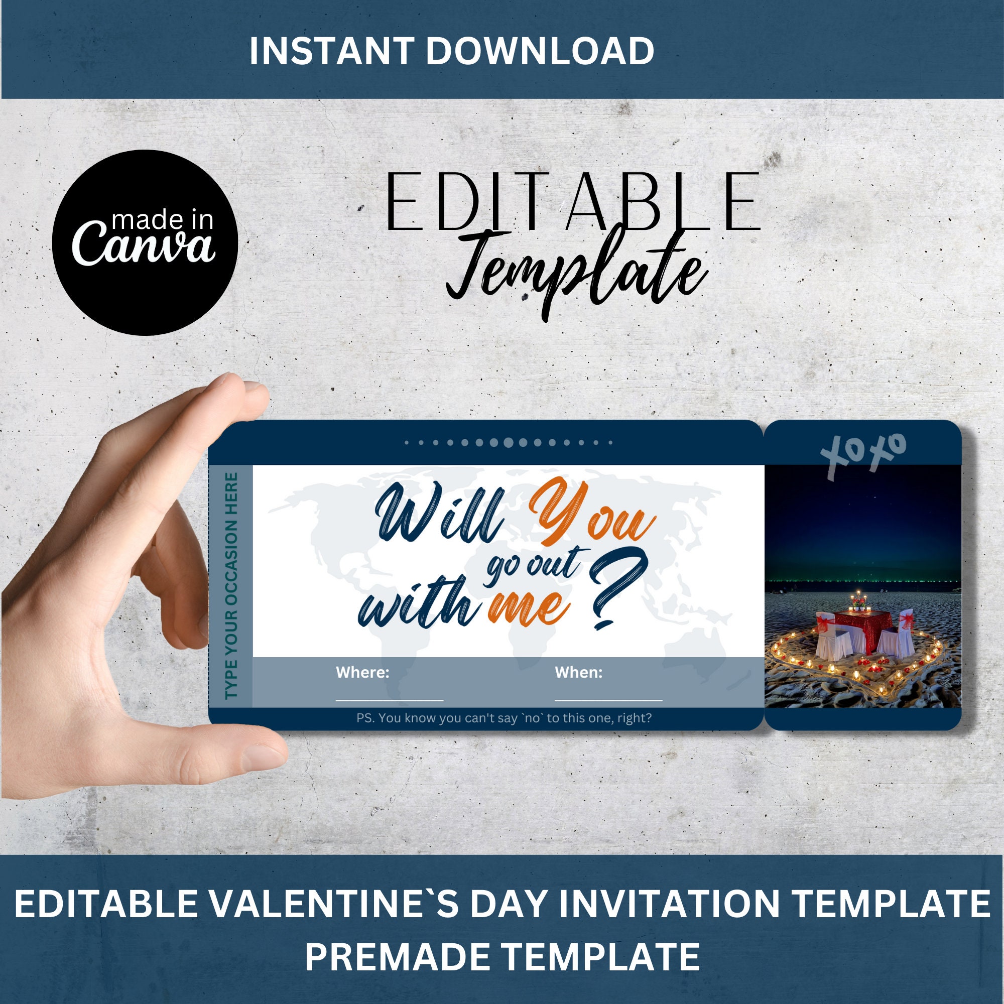 Date Night Invitation Template Date Night Idea Printable Personalized ...