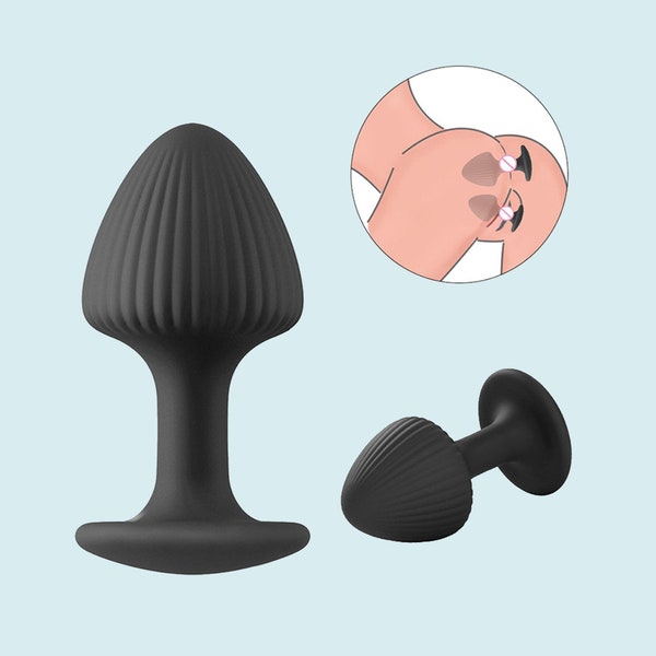 Silicone Anal Plug, Mushroom Shaped Masturbation Plug, Anal Toy, Silicone Anal Training Plugs for Woman, Beginner Butt Plug Trainer