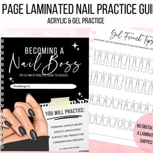 Laminated Nail Practice Book – For Gel Polish & Acrylic Techniques