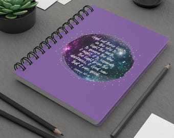 Genesis Verse Galaxy Spiral Bound Journal | Bible Scripture Notebook