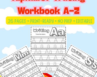 Alphabet Tracing Workbook | Pre-K Handwriting Practice (Printable PDF)