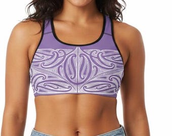 TRIBAL Pacific Queen Purple Reign Sports bra TRUE "1 of 1" EXCLUSIVE!!!!!