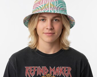 Tribal Kiwi Breeze Reversible bucket hat TRUE "1 OF 1"! EXCLUSIVE!!!!!