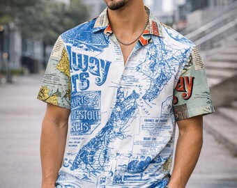 Tribal Kiwi Breeze Unisex button shirt TRUE "1 of 1" EXCLUSIVE!!!!!