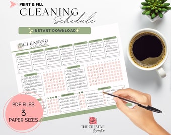 Printable Cleaning Schedule: Weekly, Monthly, Yearly Tasks (PDF Download)