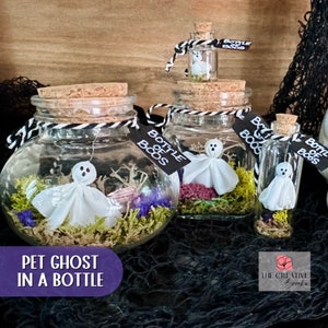 Adopt a Ghost: Handmade Halloween Pet Ghost in a Bottle