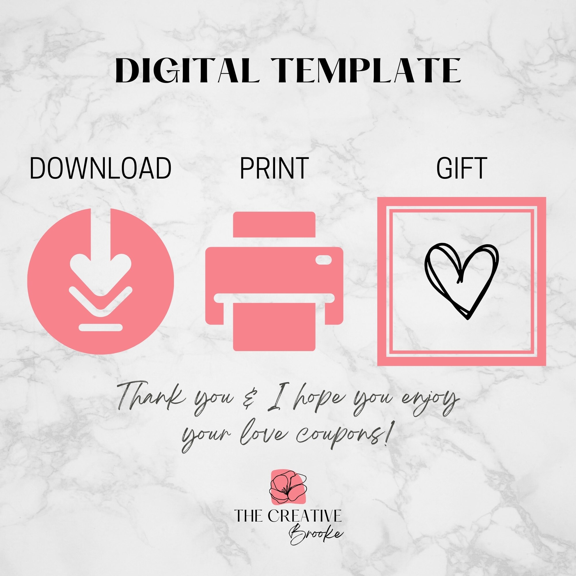 Printable Love Coupons Love Coupons for Couples Instant Download Couple ...