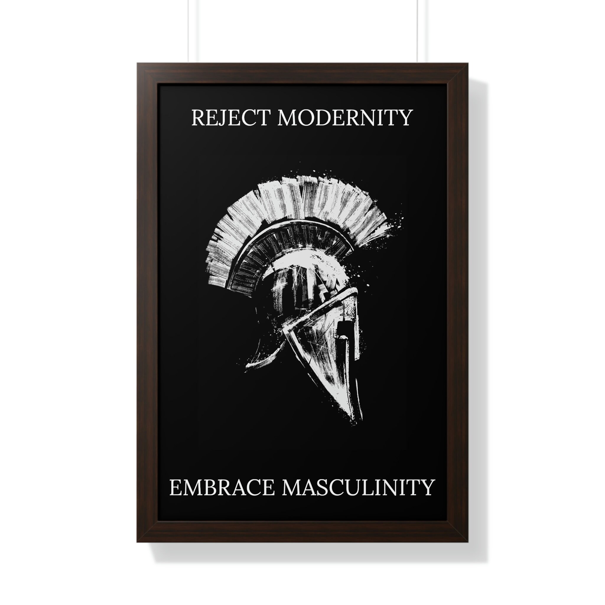 Reject Modernity Embrace Masculinity Poster Spartan Etsy