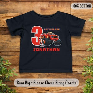 Blaze and the monster machines Birthday, Blaze Birthday Shirt, Blaze Birthday invitation, 2nd 3rd 4th Birthday, Monster Truck Theme Party
