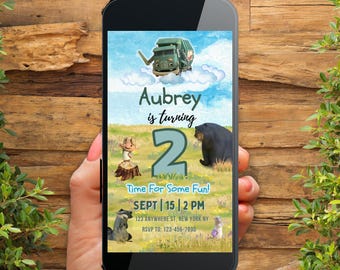 Trash Truck Digital Invite | Trash Truck Birthday Invitation | Editable Trash Truck Invite for 1st, 2nd, 3rd, 4th, 5th, or 6th Birthday