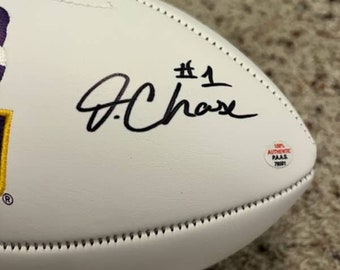 Ja&#39;Marr Chase Autografiado LSU Tigers Football COA
