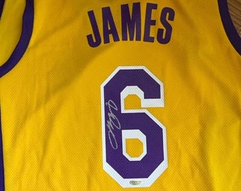 LeBron James LA Lakers Autografiado/Firmado XL Jersey con COA