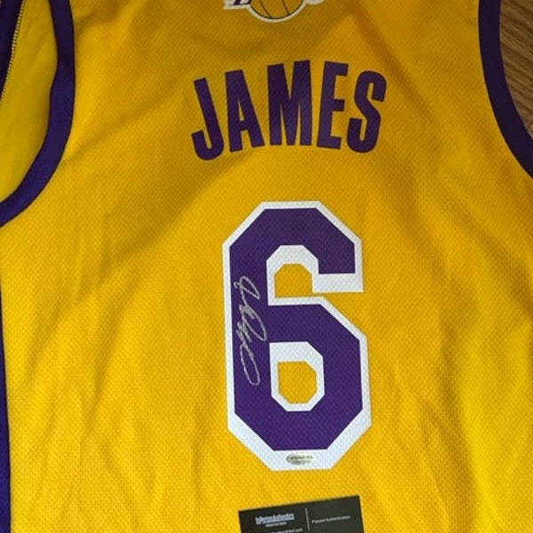 autographed lebron jersey