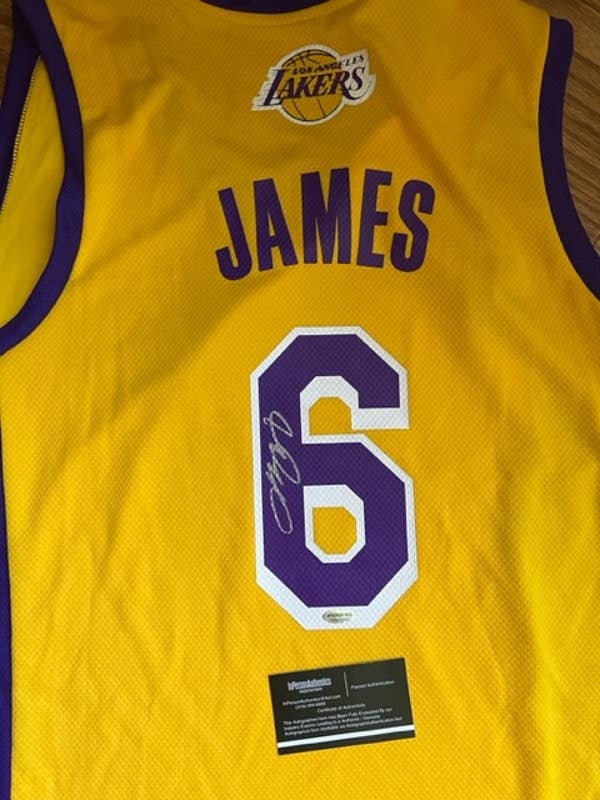 Mitchell & Ness, Shirts, Mitchell Ness James Worthy Lakers Jersey W Hdbnd