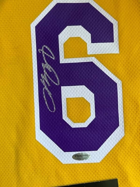 Lebron James LA Lakers Autographed/signed XL Jersey With COA 