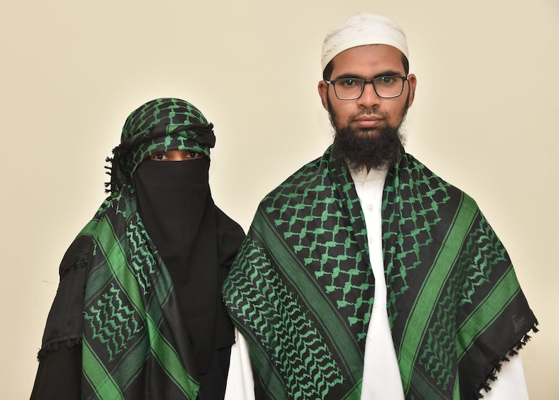 Palestine Dark Green Keffiyeh Kufiya Scarf 4848 Free Palestine