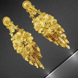 Handmade Gold-plated Earrings with Stunning Crystal Earrings for mom.gift for her. earrings for girlfriend, earring dish, gift for new bride