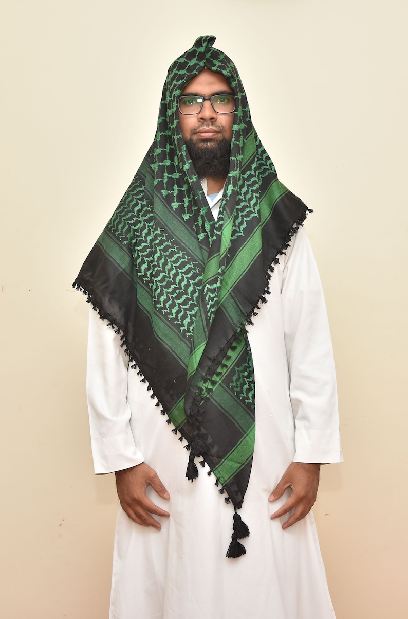Palestine Dark Green Keffiyeh Kufiya Scarf 4848 Free Palestine