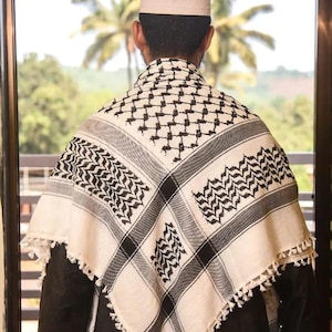Family Pack Palestine Keffiyeh Scarf: Traditional Arab Shemagh with Tassels