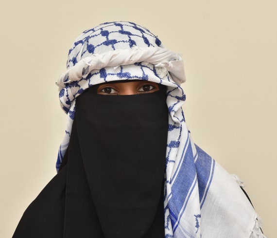 Écharpe Palestine (Keffiyeh) 100x100 Cm | Cachemire Doux | Protection Tête/visage | Design à Carreaux Traditionnel