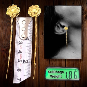 Gold-Plated Indian Earrings: Elegant Party Jewelry with Gift Box