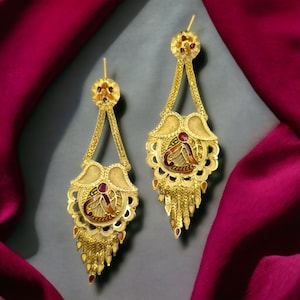 Handmade Gold-Plated Crystal Earrings: Party Festival Wear
