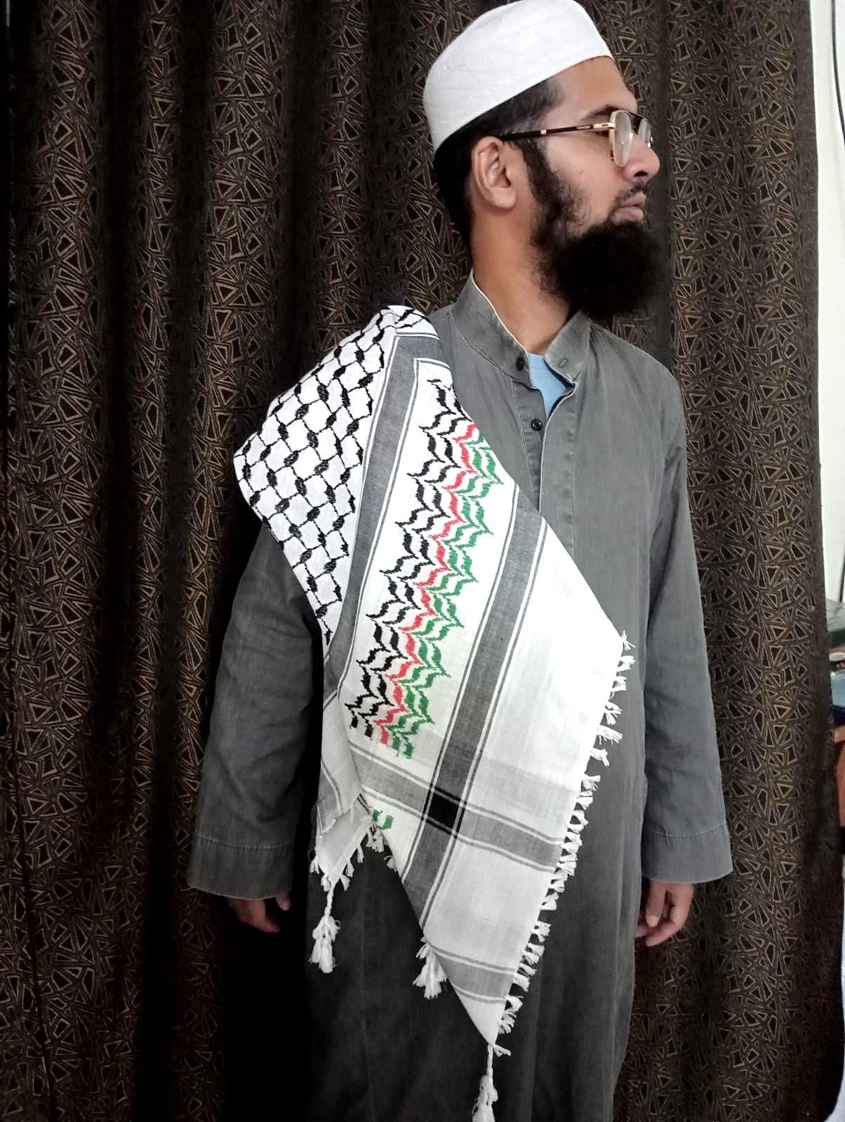 パレスチナのクーフィーヤ・スカーフ 48x48インチ 伝統的な