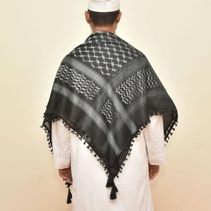 Buy 1 Get 1 Free Palestine Metallic Keffiyeh Kufiya Scarf (48*48)Free Palestine Traditional Shemagh With Tassels Arafat Hatta Arab Style