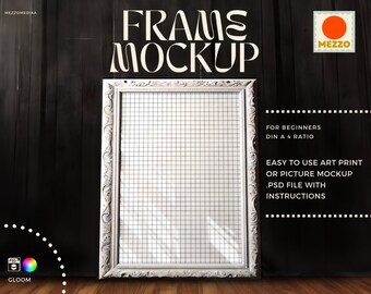 Rustic Frame Mockup: Boho Interior Design (Photoshop .PSD)