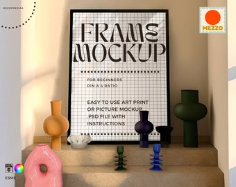 ESME Frame Mockup: Interior Design Poster (Photoshop .DOCX)