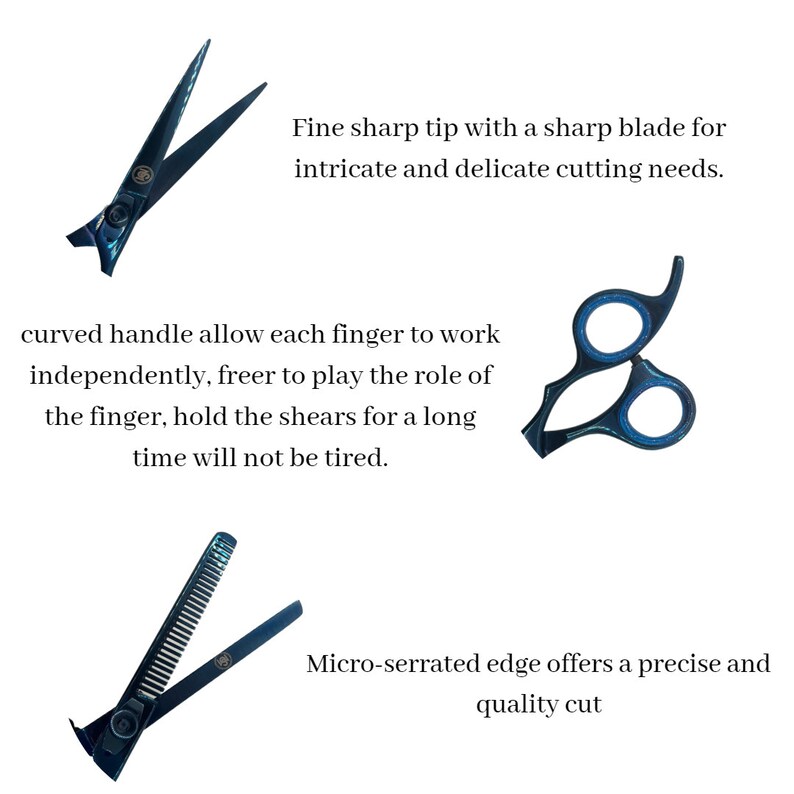 Professional Salon Shears Hair Cutting Thinning Scissors Set Etsy