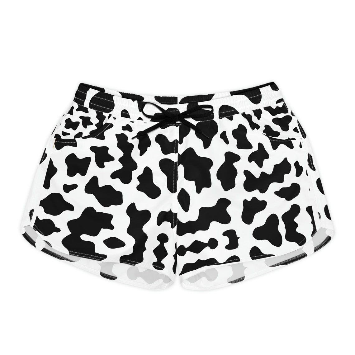 Women's Casual Cow Print Shorts Etsy