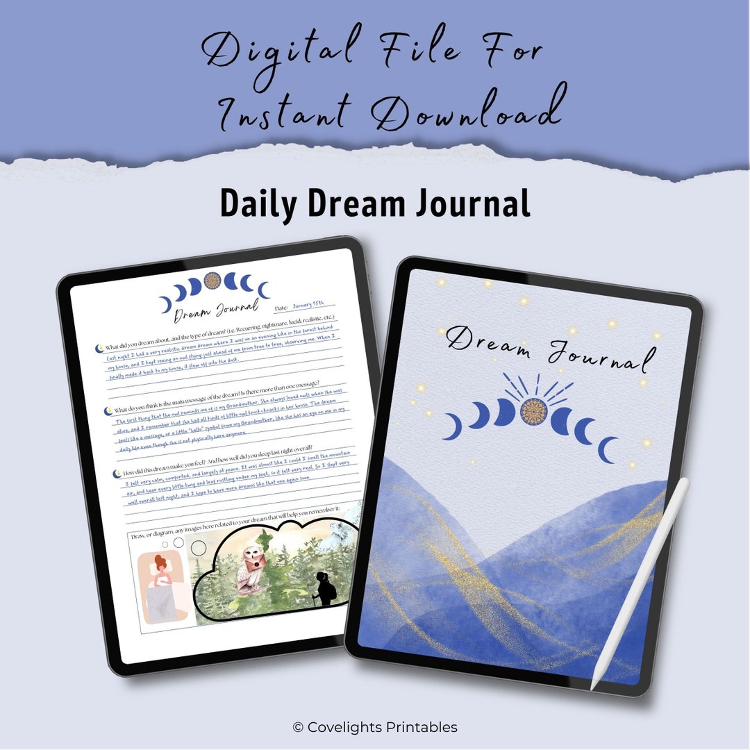 Dream Journal Notebook Dream Analysis Dream Tracker Dream Etsy