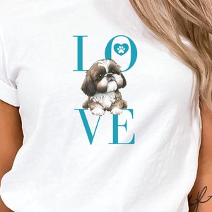 Adorable Shih Tzu Dog Lover TShirt Cute Dog Mom Gift Tee for Pet Owner Dog Dad Apparel Shih Tzu Gift Idea