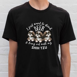 Cute Shih Tzu TShirt Funny Dog Lover Apparel Custom Pet Mom or Dad Gift Shih Tzu Lover Tee Unique Dog Owner Shirt Perfect for Pet Lovers