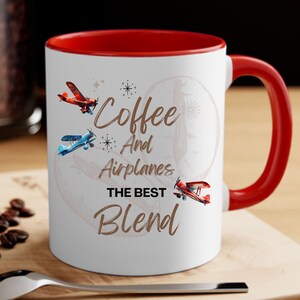 Airplanes & Coffee Mug, gift for pilot, adventure mug, pilot gift, student pilot gift mug, aviation mug for the wanderlust,coffee lover gift