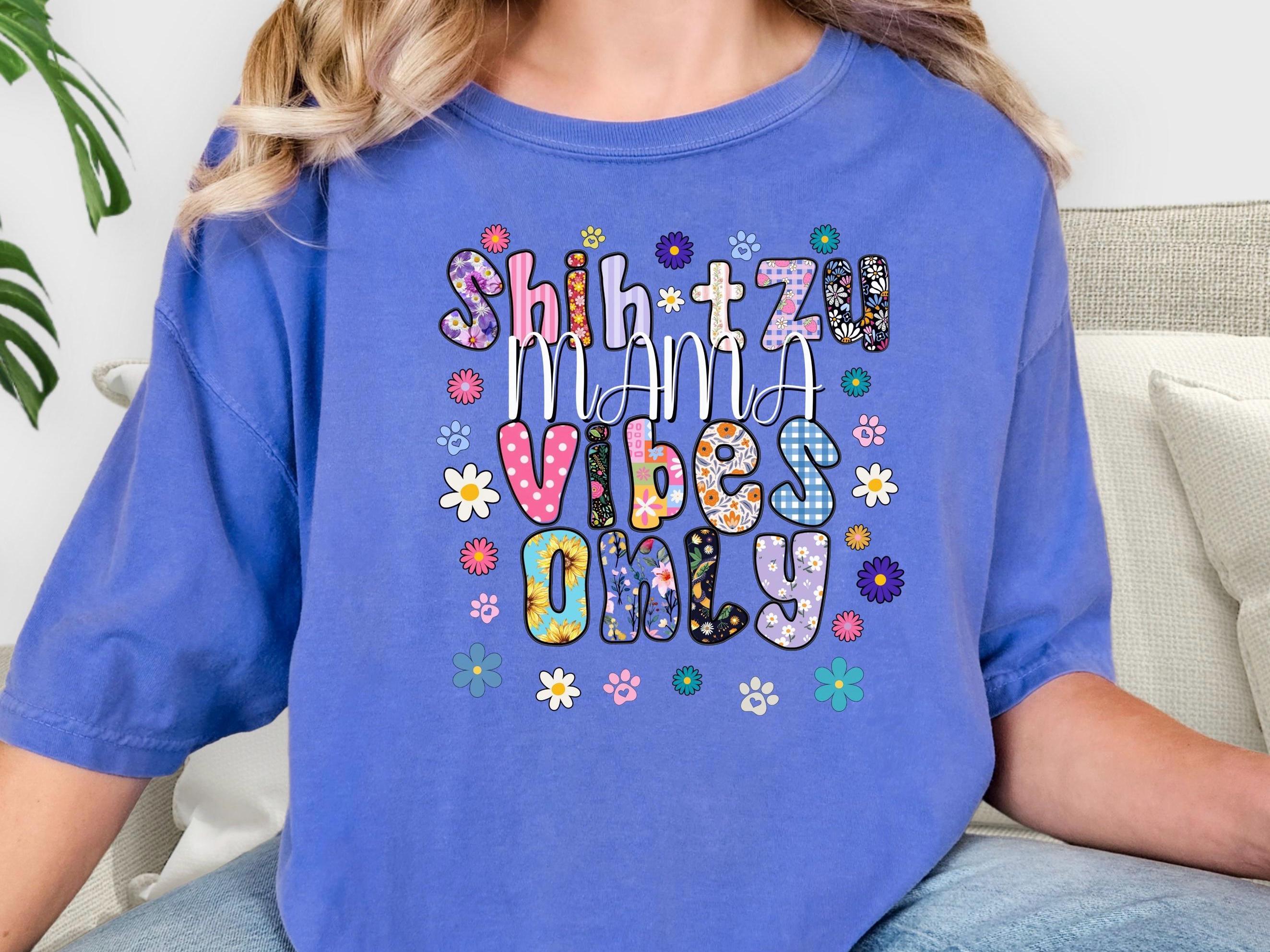Shih Tzu Mama Floral T-shirt: Dog Lover Gift - Etsy