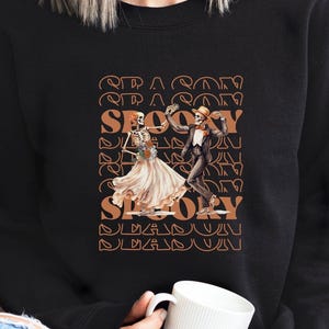 Spooky Halloween Season Sweatshirt, Skeletons Dancing Sweatshirt, Spooky Sweatshirt, Fall Sweatshirt for Women, Cute and Scary