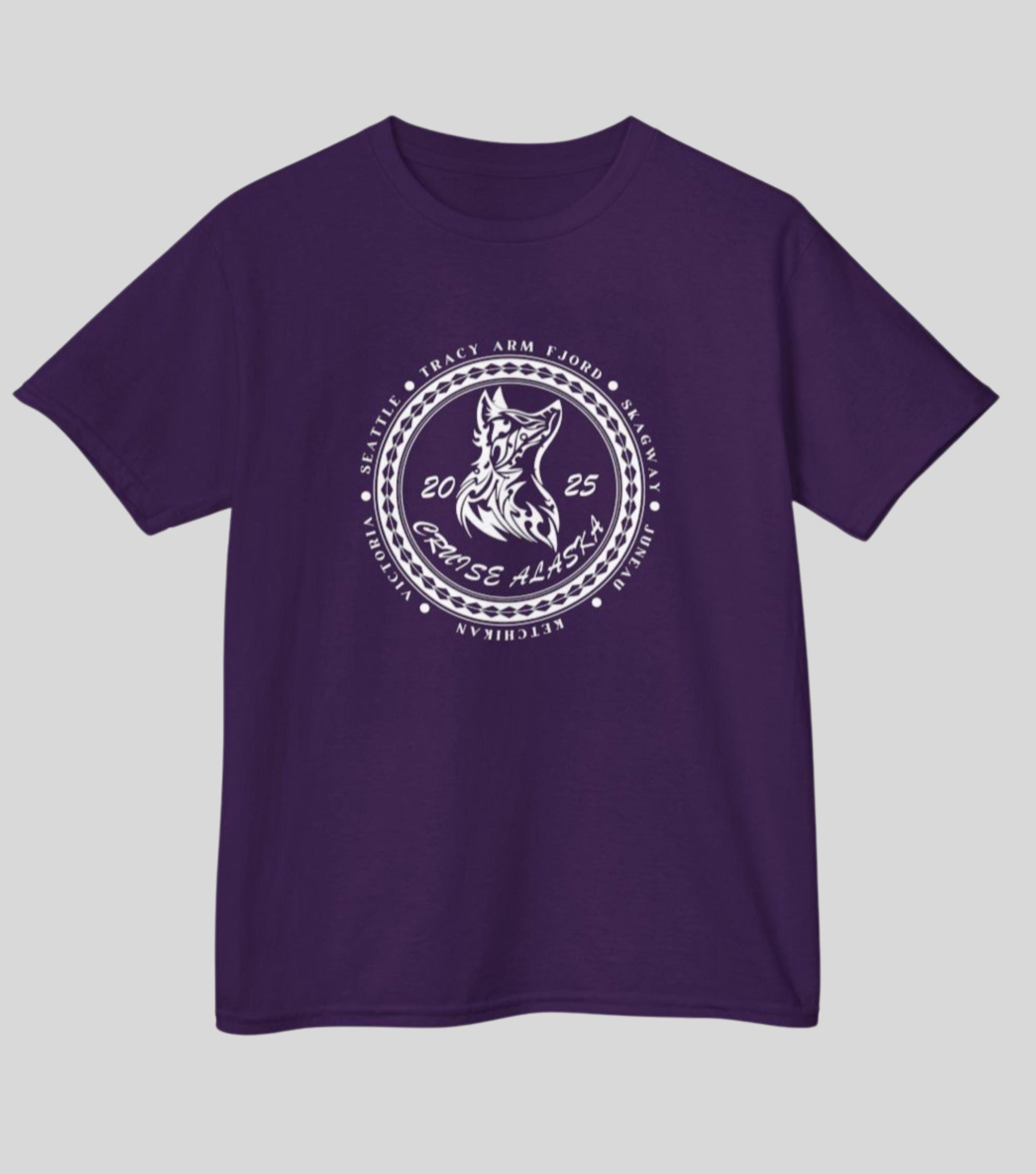 キッズ アラスカクルーズ 2025 Tシャツ：トライバルウルフ スーベニアT 