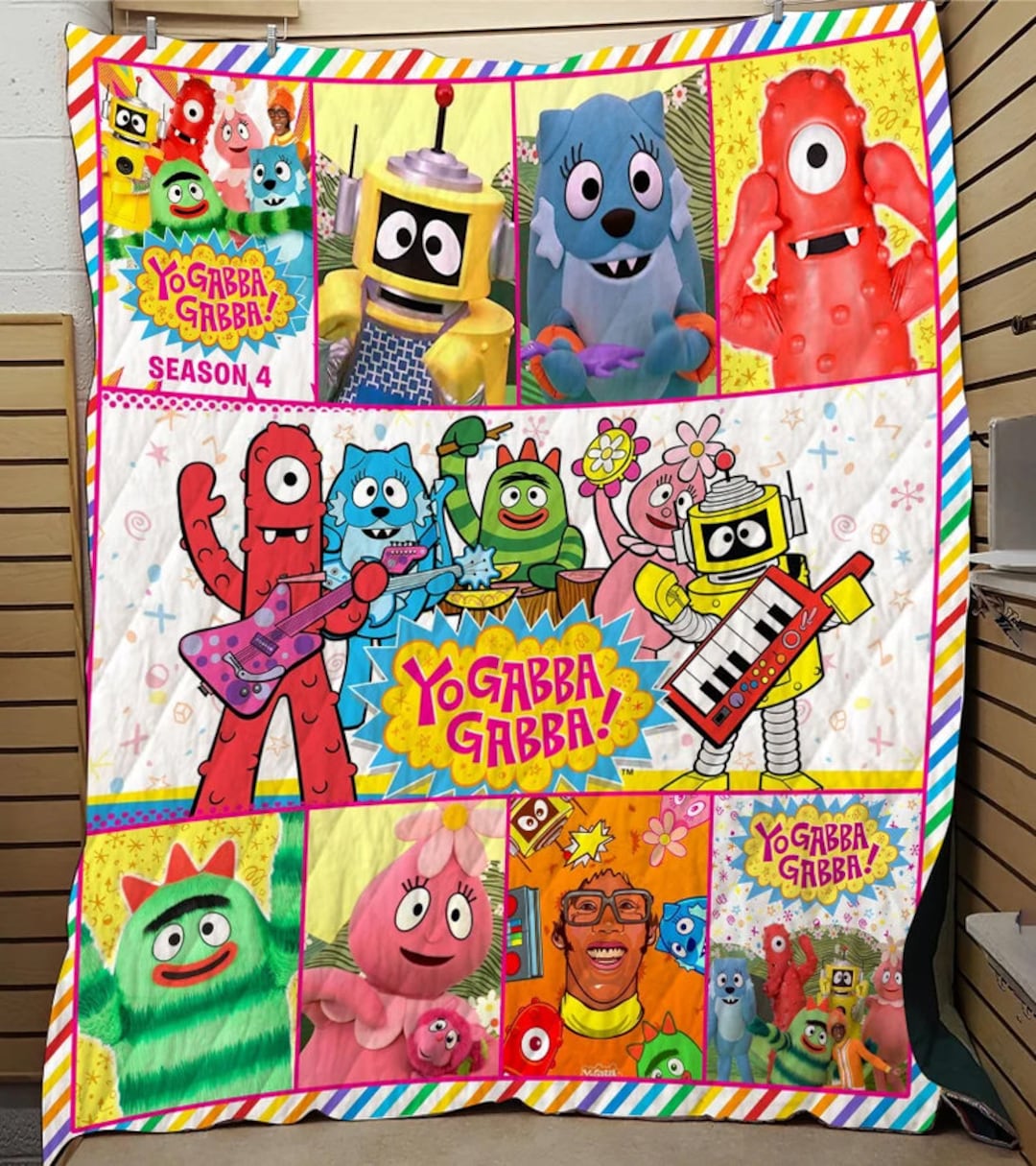 Personalized Yo Gabba Gabba Fleece Blanket Yo Gabba Gabba Etsy