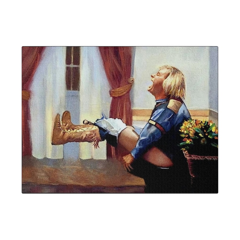 Dumb and dumber bathroom scene canvas art etsy