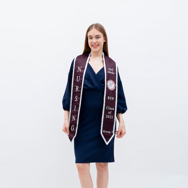 Custom Embroidery Graduation Stole | Custom Personalized Stole | Custom Text Stole | Graduation Stole Custom | Graduation Sash
