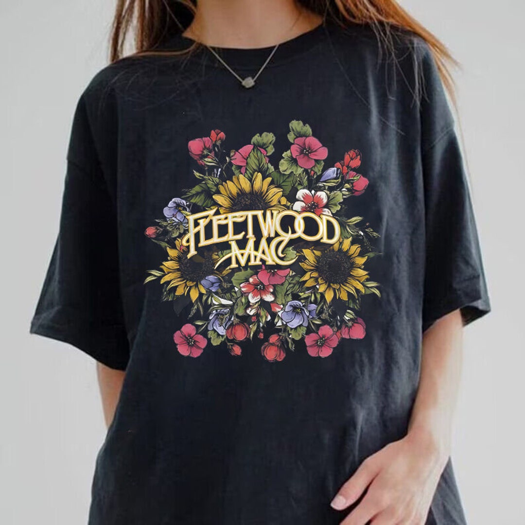 Fleetwood Mac Retro Band Tee Floral Band Tee Vintage Floral Etsy